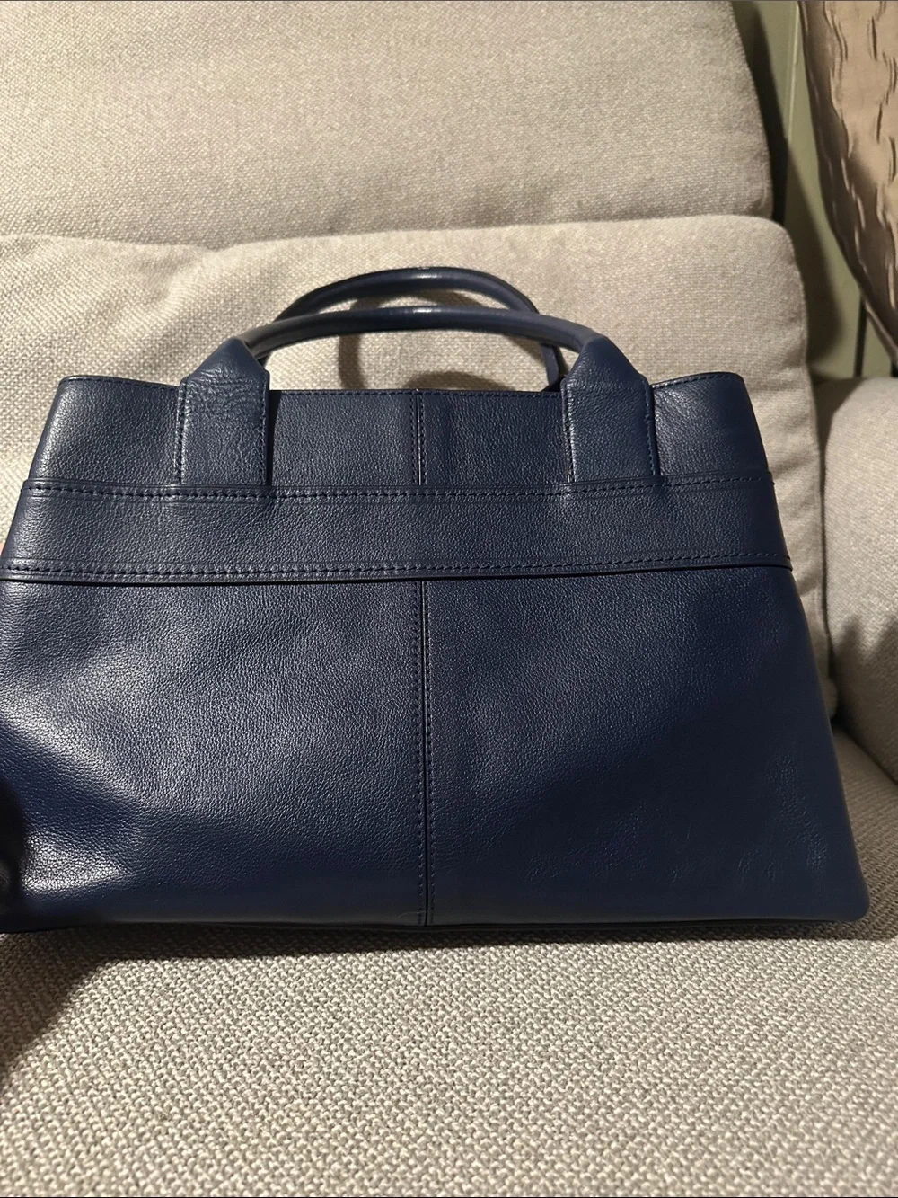 kate spade Navy Leather Bow Satchel shoulder bag
